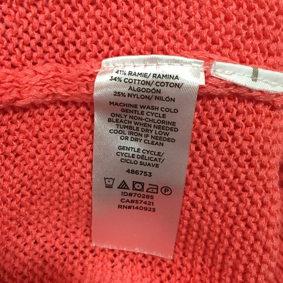 LOFT Coral Knit Boatneck Open Weave Sweater Top - Women’s XS - Picture 10 of 12